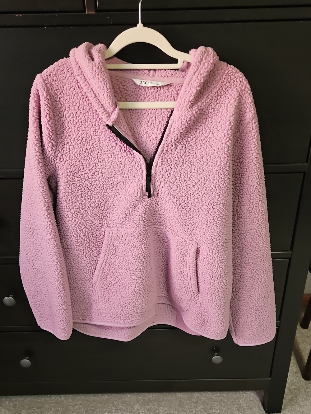 DSG Pink Sherpa Half-Zip Hoodie Sweater